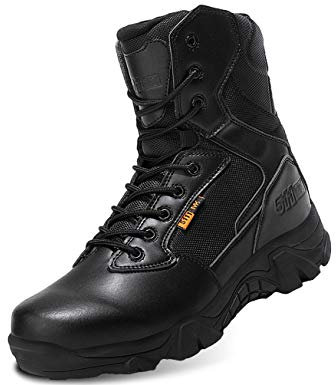IYVW A005 Stivali da Combattimento Militari da Uomo Arrampicata Traspirante Scarpe da Trekking Stivaletti da Allenamento dell'Esercito Stivaletti Tattici nero 42 EU