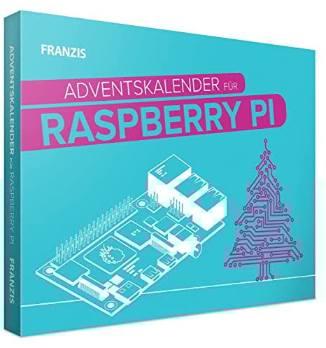 FRANZIS 55103 - Raspberry Pi Adventskalender, in 24 Tagen eine Weihnachtskrippe bauen und programmieren, inkl. 52-seitigem Handbuch, ohne Löten