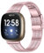 Ginamart Edelstahlarmband Kompatibel Mit Fitbit Versa 3/4, Sense/Sense 2 - Metall Ersatz Uhrenarmband für Damen Und Herren, Small/Large, Edelstahl (Rose)