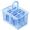 SPARES2GO Cutlery Basket for Beko Dishwasher (Blue, 220 x 208 x 160mm)