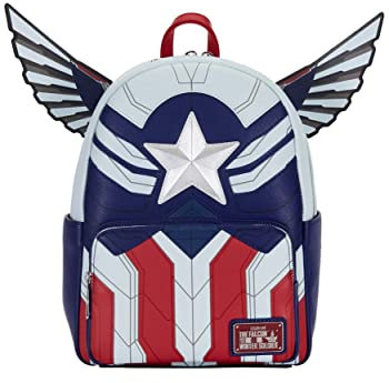 Loungefly Marvel Falcon Captain America Cosplay Womens Double Strap Shoulder Bag Purse