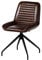 MASSIVMOEBEL24.DE | Iron Label Stuhl aus Echtleder #109 | aus echtem Büffel-Leder in Braun | 49x56x83 cm | Beine aus Eisen | Esszimmerstuhl aus Leder Lederstuhl