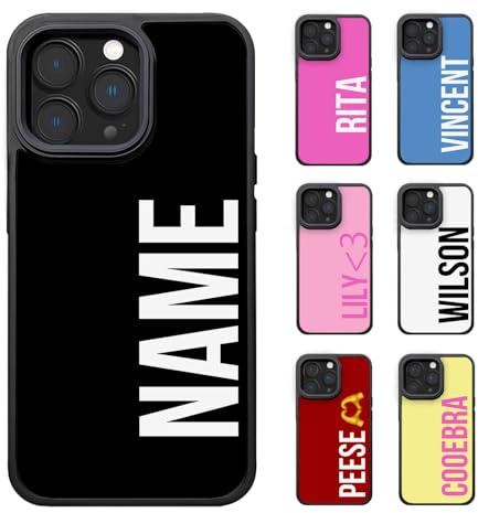 COOZEBRA Personalisierte Handyhülle mit Namen oder Bild für iPhone 17 16 15 14 13 12 11 Pro Max, individuelle Vollschutz-TPU-Hülle, Selbst gestalten Case für Freunde, Familie, Pärchen