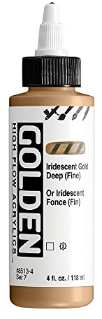 Golden : High Flow : Acrylic Paint : 118ml (4oz): Iridescent Gold Deep (Fine) : S7