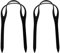 Amagogo 2er Set Wasserfeste Ersatzbänder Maskenband Silikon Band Strap Gurt für Schwimmen Tauchen Maske Brille, Schwarz