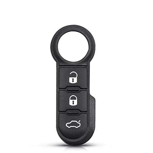 3-Tasten-Gummi-Fernbedienung, faltbar, Autoschlüssel, Hülle, Gehäuse, Ersatz, Zubehör, passend für FIAT 500 Panda Abarth Punto