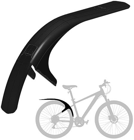Mudhugger MK2 Schutzblech für 27,5 Zoll und 29 Zoll Vollfederung Mountainbike, L690 mm und B105 mm, Befestigungen im Lieferumfang enthalten