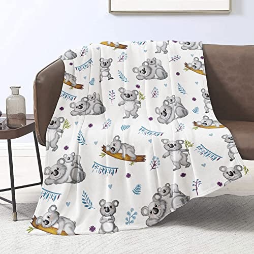 Kuscheldecke Baby Koala Decke Baby Warme Decke für Kinder Koala Flanell Fleecedecke Decken für KindergäRten Geschenke, 130cmx152cm