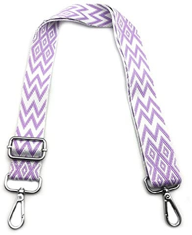 Taschengurte zum Wechseln Violet, Verstellbarer Schultergurt für Taschen, Taschengurt Breit Schulterriemen mit Karabiner Silber 3.8cm, Umhängegurt für Tragegurt Taschen für Damen Taschen DIY, #1