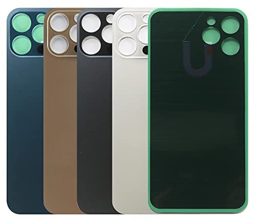 Replacement Back Glass for iPhone 12 Pro Max Case Big Camera Hole Housing (Gold)