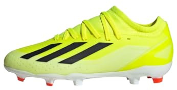 Adidas Unisex Kinder X Crazyfast League Firm Ground Boots, Solar Yellow/Core Black/Cloud White, 30 EU