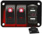 Riloer Panneau de commande à 2 interrupteurs à combinaison, 12 V/24 V, pour bateau, voiture, camping-car, camion, double prise USB, interrupteur à bascule marche/arrêt, avec lumière LED