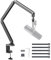 FULAIM Aluminium Mikrofon Arm kompatibel mit RODE Mikrofon, Einstellbarer Mikrofonständer für Shure Mic, Mikrofonarm mit 3/8- 5/8 Adapter für Game Streaming Podcast Broadcast (Grau)
