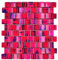 Mosaikfliese Glas Glasmosaik Neon 28,6x31,8 cm Bad Dusche Küche Theke (Mosaikstein: 3x3 cm) (Pink)