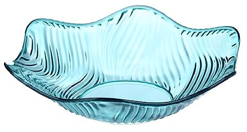 Bafnsiji Tazón de Frutas Claro Texturizado, Frutero Decorativo, Tazones de Frutas súper durables de plástico de Grado alimenticio, Cesta de Almacenamiento Grande de 10 Pulgadas para panes o Frutas