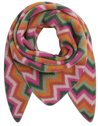 FASHION YOU WANT XXL Schal flauschig schal-tuch damen dicker dreieckstuch groß Wolle Azteken BUNT Farben kuschelig (hellrosa/bunt)