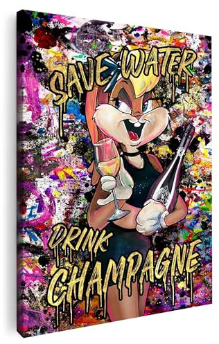 Artmazing | Lola Bunny Bild bunt | Bild Lola Bunny | S-Art Bilder | Lola Bunny Bilder Modern | Coole Wandbilder Wohnzimmer | Wandbild Lola Bunny Deko XXL | Bild Leinwand XXL | Lola Bunny Bilder Wand