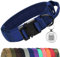 Joytale Taktisches Hundehalsband mit Griff Halsband Hund 3.8 cm Breit Hundehalsband für Mittelgroße Hunde Verstellbar aus Nylon, Navy Blau, M