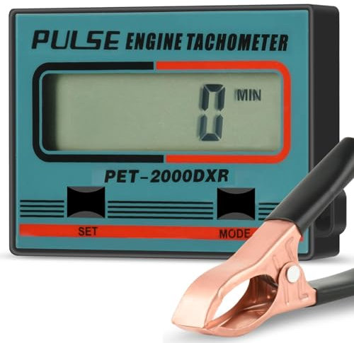 MACHSWON 100-30000RPM Chainsaw Tachometer Tach Gauge Digital Display Pulse Speedometer for Chain Saw Cropper Generator Lawn Mower RV ATV Dirt Bike Motocross Boat
