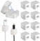 8 Pcs Cord Organizer Holder, Magnetic Cable Clips Cable Management, Adhesive Desk Wire Holders Cables Keeper for Charging Cable Home Office Car Wall (White)