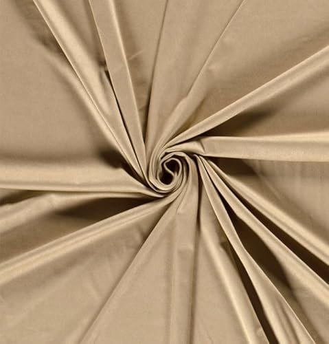 Weiches dehnbares Wildlederimitat MAX Uni 0,5m - Öko-Tex Standard 100 Kl.1 Bekleidungsstoff Meterware Velour Lederimitat Stoffe (Beige)