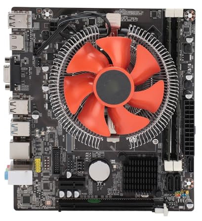 B75 Motherboard, Dual-Channel DDR3 8G Motherboard CPU Combo mit Lüfter, PCIE X16, M.2 Slot NVME, SATA, USB 2.0/3.0, Erweiterung Mehrerer Schnittstellen, Desktop-Motherboard für PC