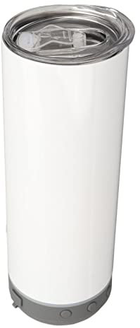 Sublimation Tumbler, 20oz Portable Straight Music Tumbler Smart Water Bottle Sublimation Cup with Bluetooth Speaker for Valentine's Birthday Gift