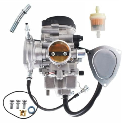 YJGZSVK Carburateur pour Yamaha Big Bear 250 YFM250B 2007-2009 ATV Grizzly 350 2007-2014 ATV Bruin 250 2005-2006 ATV Kodiak 400 2000-2006 ATV Wolverine Remplace le numéro de pièce 1P0-E411 01-10. -00