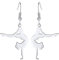 Inspirierende Gymnastik Ohrringe Mädchen Ballett/Ballerina/Turner Ohrstecker Turner Team USA Turnerschmuck Geschenke für Mädchen Trainer Tochter Sport Liebe (Silber 3)