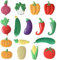TYXHXTF 16 Piezas Verduras 3D de Dibujos Imanes de Refrigerador, Imanes de Nevera, Imanes Nevera, Imanes Potentes, para Nevera Oficina Imanes Pizarra Magnetica