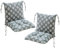AHSBND 2er Pack Stuhlkissen Mit Rückenlehne Sitzkissen Rückenpolster Mit Gurtband Niedriglehnenkissen Gartenstuhlkissen 40x80cm Abnehmbares Rückenpolster(T-Style)