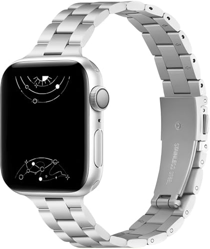 Correa Compatible con Correas Apple Watch,Pulsera de Repuesto Acero Inoxidable metal de acero inoxidable para iWatch Ultra Series 9/8/7/6/5/4/3/2/1/SE