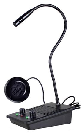 Interphone de fenêtre, microphone de ticket pour guichet de banque et d'hôpital, mini haut-parleur pour dialogue en cabine