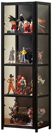 XBDLYQBD Wandvitrine glasvitrine stehend Wand Schaukasten Vitrine Glas Aufbewahrungsschrank mit Türen, Klapptür-Design für Bequeme Aufbewahrung, versiegelt und staubdicht