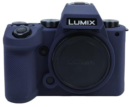 MUZIRI KINOKOO Custodia morbida in silicone per Panasonic Lumix DC-S5 II/Lumix DC-S5 II X, custodia protettiva per Panasonic Lumix S5 II/Lumix S5 II X, antiscivolo e antigraffio - Blu