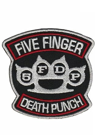 FÜNF Finger Death Punch 5FDP Knuckle bestickte Metall Patch Band Musik Patch Jacke T-Shirt Patch Nähen Eisen auf bestickte Applikationen Souvenir Zubehör
