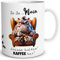 TRIOSK Tasse Morgenmuffel Nilpferd lustig mit Spruch Moin Fresse halten Kaffee her Spaß Kaffeemotiv Geschenk für Kaffeeliebhaber Frauen Männer Schlafmützen Kollegen Weiß, Keramik 300ml