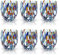 MAZZEGA ART & DESIGN - 6 Bicchieri da Acqua Arlecchino in Vetro Soffiati e Lavorati a Mano con Murrine di Murano, linea “I Colori di Murano” 320 ml. Made in Italy (ACQUA, 6)