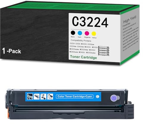 CMADJT C3224 C3326 Tonerkartuschen mit hoher Reichweite, 4er-Pack C3210K0 C3210C0 C3210M0 C3210Y0 Tonerersatz für Lexmark C3224 C3326 C3426 MC3224 MC3326 MC3426-Serie Drucker,C-1500 Pages