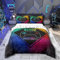 Loussiesd Gaming Gamer Bettwäsche Set 135x200cm Blau Rote Kinder Jungen Teens Bettbezug Spiele Controller Dekorative Wende Gamepad Betten 3D Drucken Mikrofaser Bettwäsche-Set mit 1 Kissenbezug