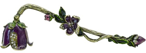 MrMrKura Spegnitela, estintore decorativo con manico lungo, strumento vintage in metallo per spegnere la fiamma della candela in modo sicuro (viola)