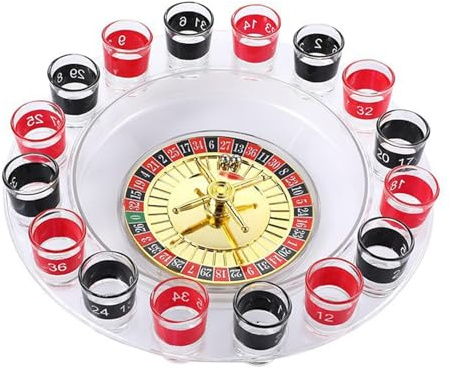 Luwecf Roulette Trinkspiel Rad Partyzubehör für Familienbar Nachtspiel