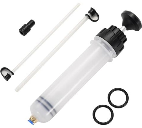 Greluma 1 Set 200CC Flüssigkeitsabsauger Auto,Flüssigkeitspumpe mit Verlängerungsrohren,Ölspritze mit starker Saugkraft,Flüssigkeitsabsaugpumpe zum Absaugen von Motoröl,Getriebeöl,Bremsflüssigkeit