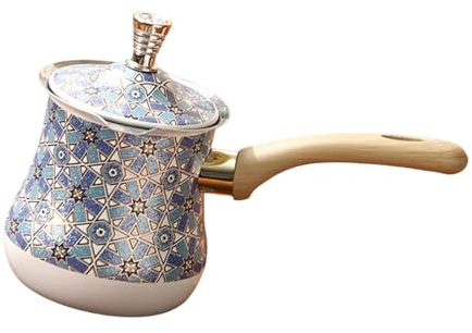 HouseVibe Stovetop Coffee Maker Turkish Pot with Anti-Overflow Spout, Stainless Steel Chocolate Melting Warmer for Gas Induction Stoves, 550ml/720ml/900ml- 900 ml