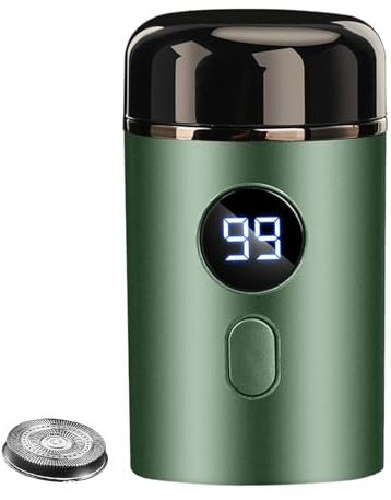 Vishopee Rasierer - Wasserdichter Rasierer Mit USB-Aufladung, Ein-Knopƒ-Bedienung Für Nass Und Trocken | Kapselrasierer Mit USB-C-Ladung Für Zuhause, Fitnessstudio, Büro, Herren, Inklusive Reiseetui,