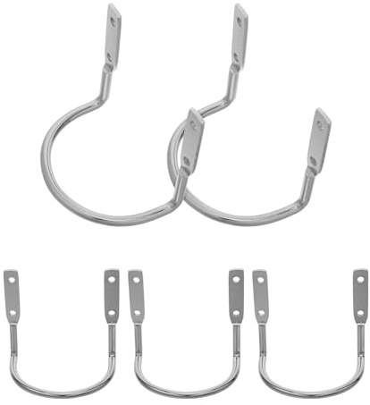 Didiseaon 5pcs Hammer Holder Loop Set, U Shaped Iron Tool Organizer with Robust Support for Axes and Hatchet, Wall Mount Hooks for Workshops and Tool Setups, Silver Colour