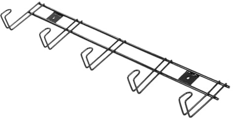 OEBUAFI Pferdehalfterständer 2er-Pack mit 5 Haken Pro Stück, Robuste Eisen-Wandhalterung für Stallorganisation, Halfter, Leinen, Seile