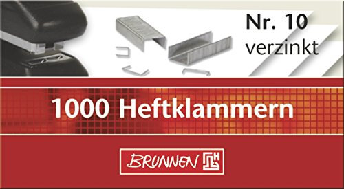 Brunnen 1020613 Heftklammern 10 (verzinkt, 1000 Stück)