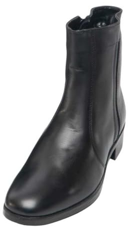 Scimitar Black Leather Executive Zip Boots
