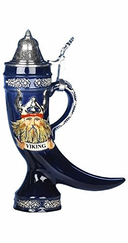King Chope de bière Allemande Viking Horn Relief 0,4 litres KI 299-1Z 0,4L